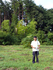 地磁気測定風景